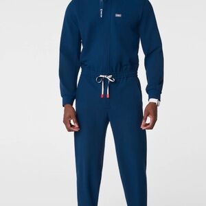 FIGS Navy Jumpsuit with Drawstring (Olympics)